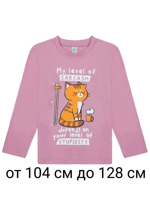Футболка для садика и школы с длинным рукавом.девочка.1шт.