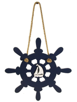 Декор дома и интерьера "Якорь с канатом", 33*29 см, синий