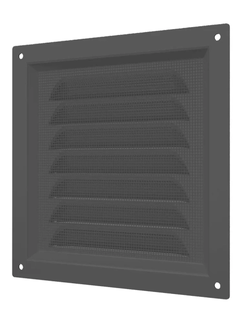 Решетка вен. с сеткой 150*150 метал. серый 1515МЭ