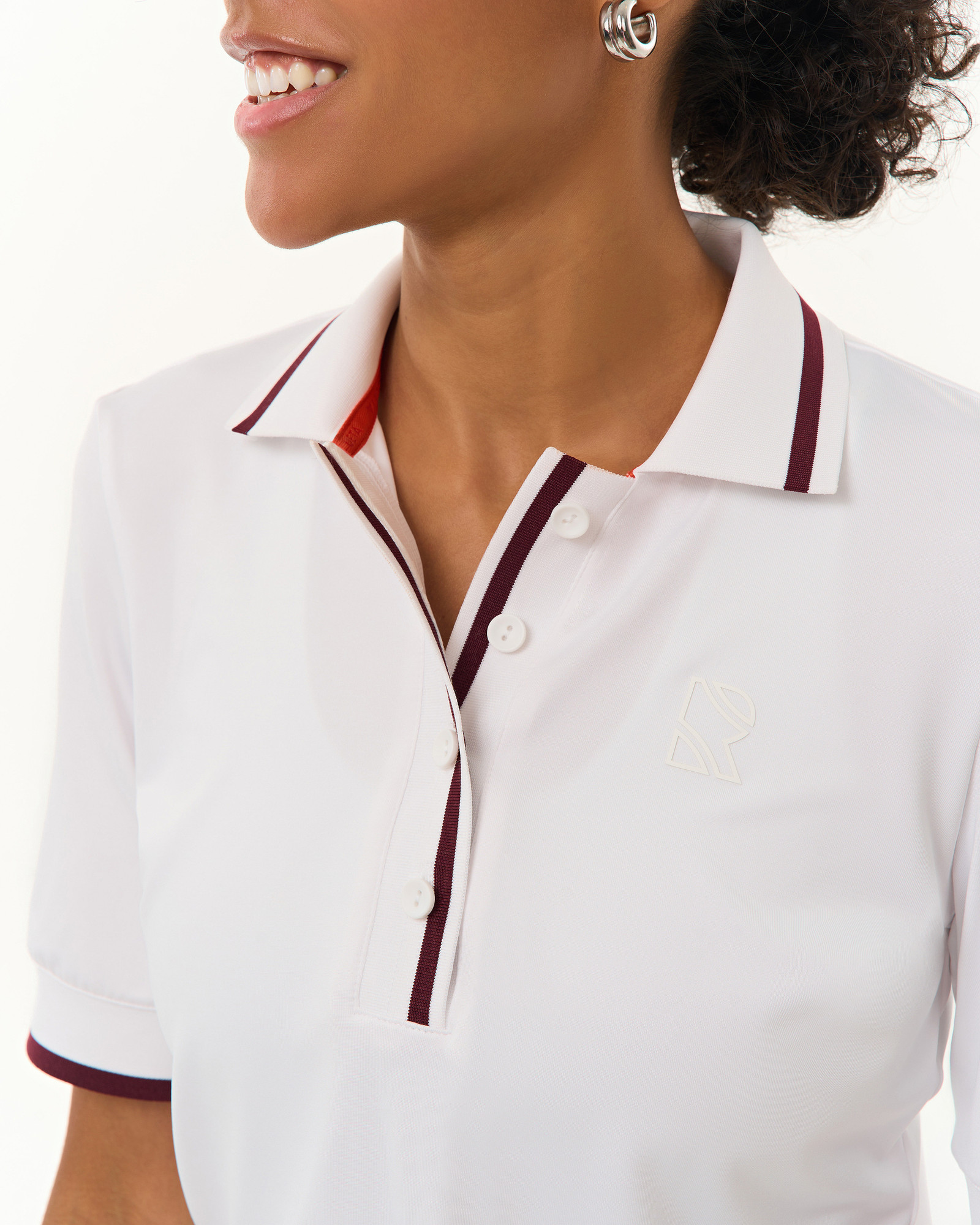 Платье-поло с рукавом High-Grade, White-Wine