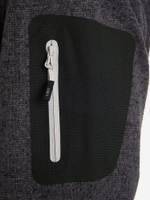 Толстовка флисовая CMP Men's mélange knit-tech heavy fleece, артикул 3H60747N, цвет Nero-Glacier (44UE)