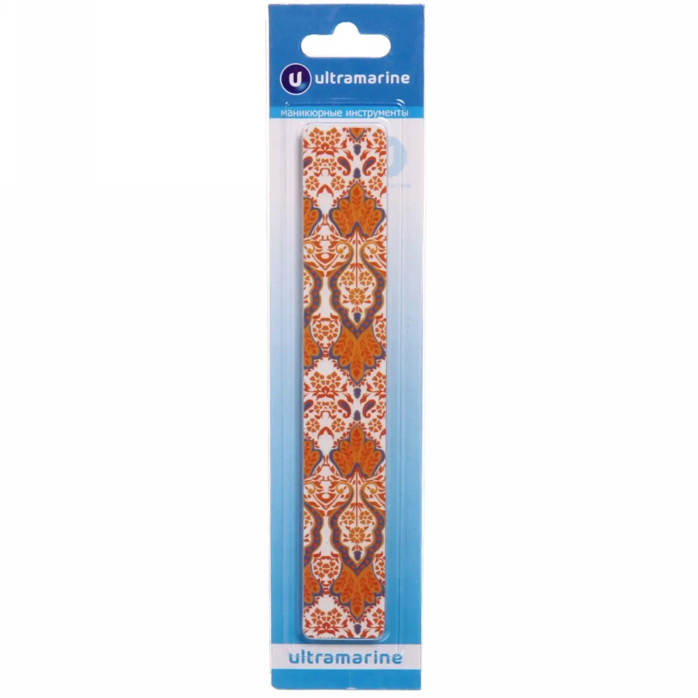 Пилка для ногтей наждачная на блистере «Ultramarine», рисунок микс, цвет микс, широкая,17,5см