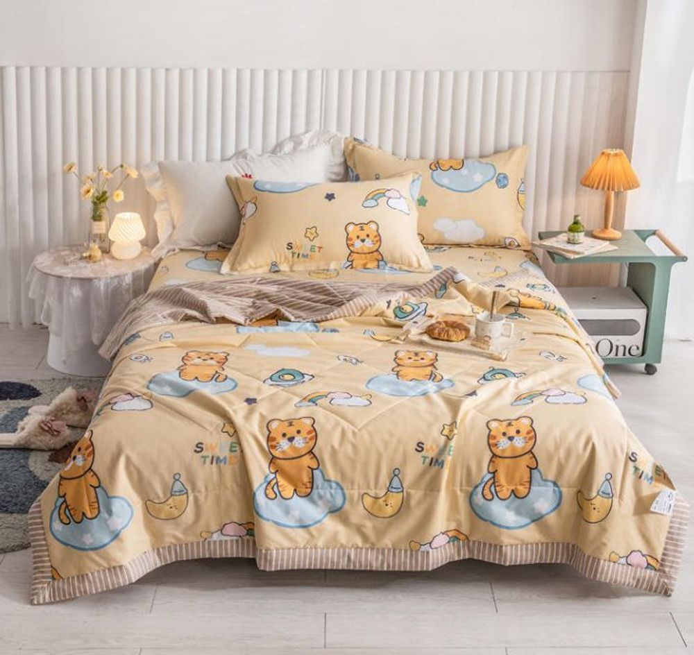 ZEPHYR HOME КПБ Полуторка с одеялом, тигрята
