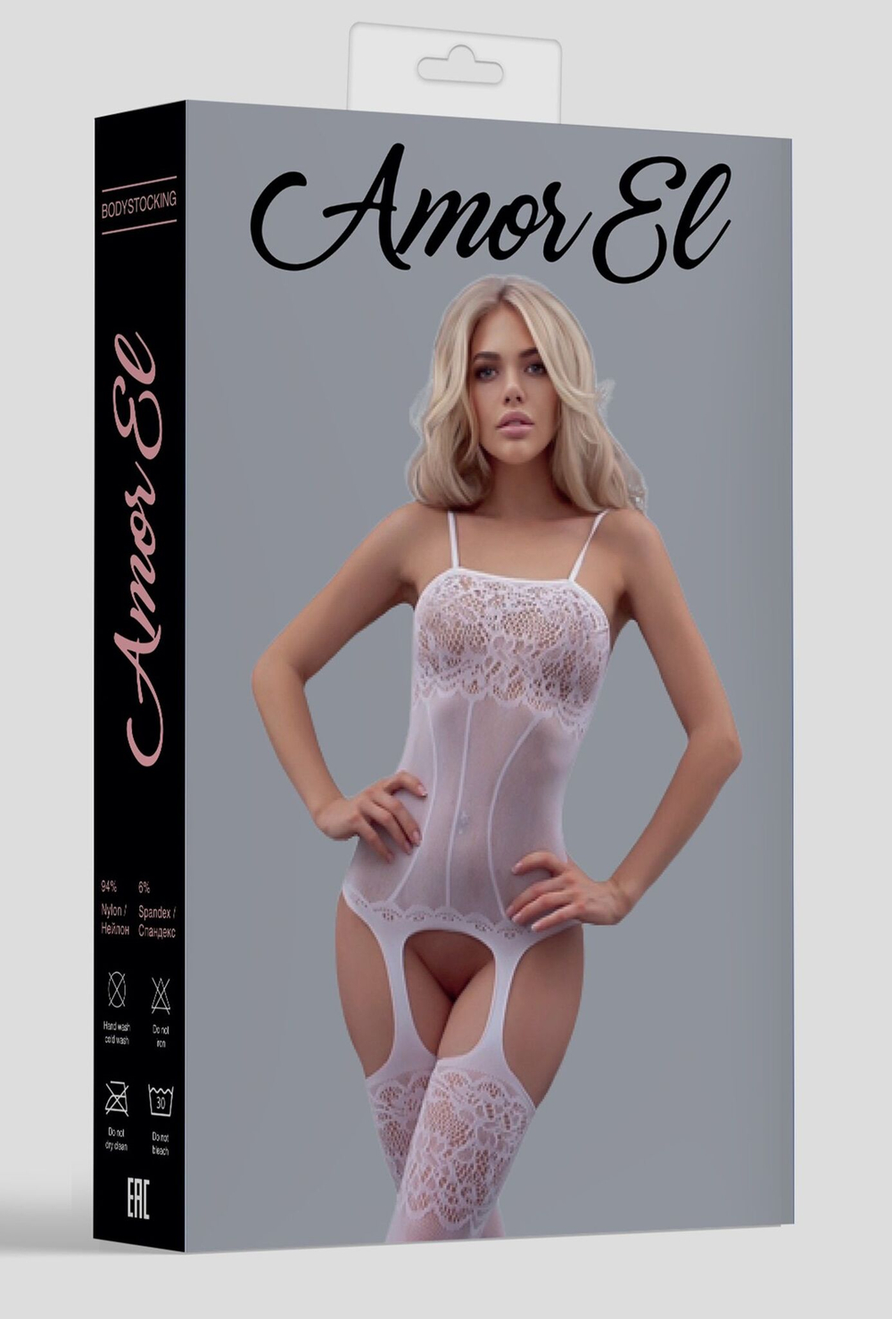 Полупрозрачный боди-комбинезон Isabel (Размер: S-M-L) (Цвет: белый)