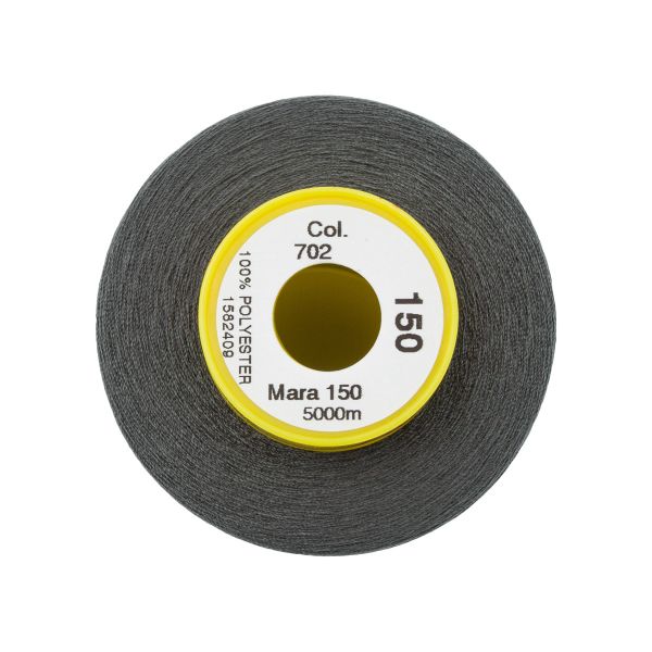 Нитка Gutermann Mara 150 (5000 метров), 1 боб., особо тонкая | 702 мышино-серый