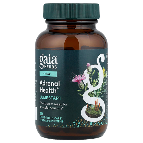 Gaia Herbs, Adrenal Health®, таблетки для запуска, 60 капсул Phyto-Caps®