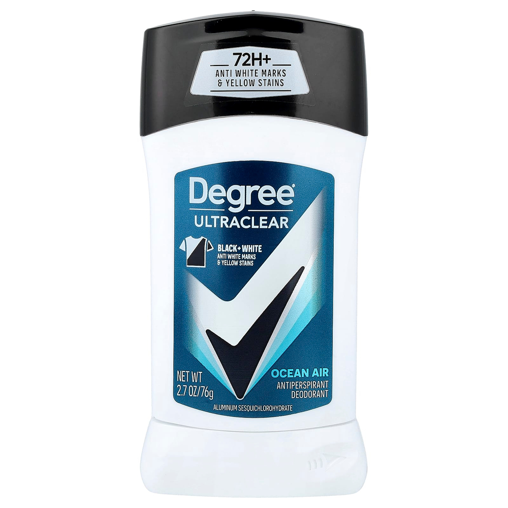 Degree, дезодорант-антиперспирант, UltraClear, чёрное и белое, океанический бриз, 76 г (2,7 унции)