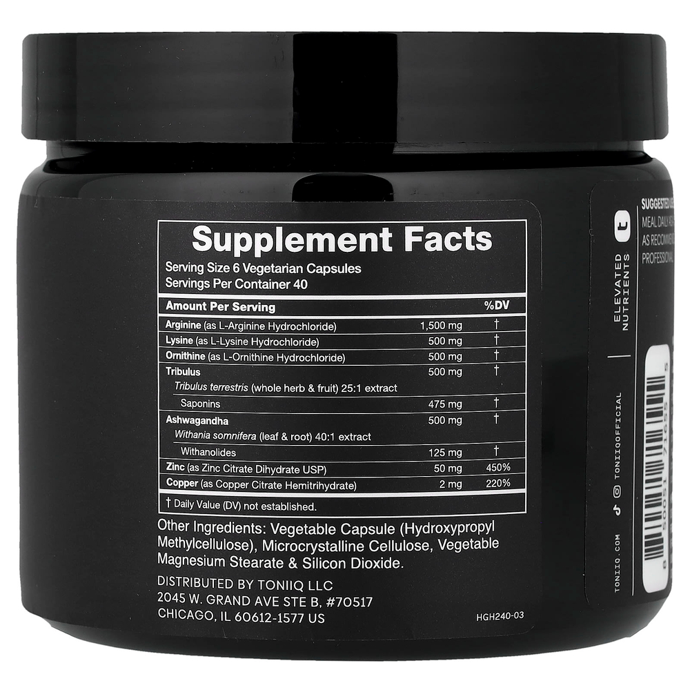 Toniiq, HGH Ultra™ 3500, 240 капсул