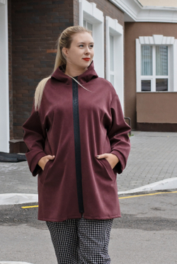 Жакет женский 3259ВП, коричневый #76К043259ВП