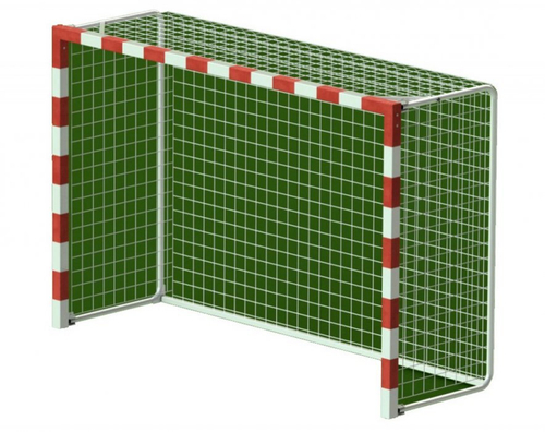 Ворота гандбол - мини-футбол 3х2х1 м, алюминиевый профиль квадратный 80х80 мм, складные