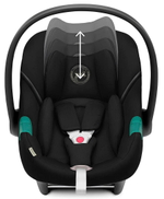 Коляска Cybex Coya Rosegold Frame Aton S2 i-Size Moon Black Leaf Green с дождевиком и бампером