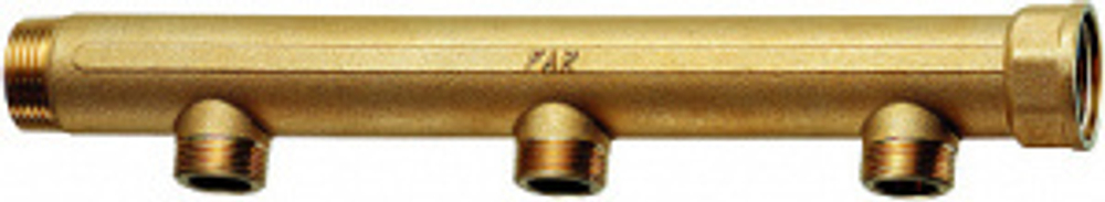 Коллектор 1 1/4", ВР-НР, 3 отвода 3/4", НР, межосевое 100 мм FAR