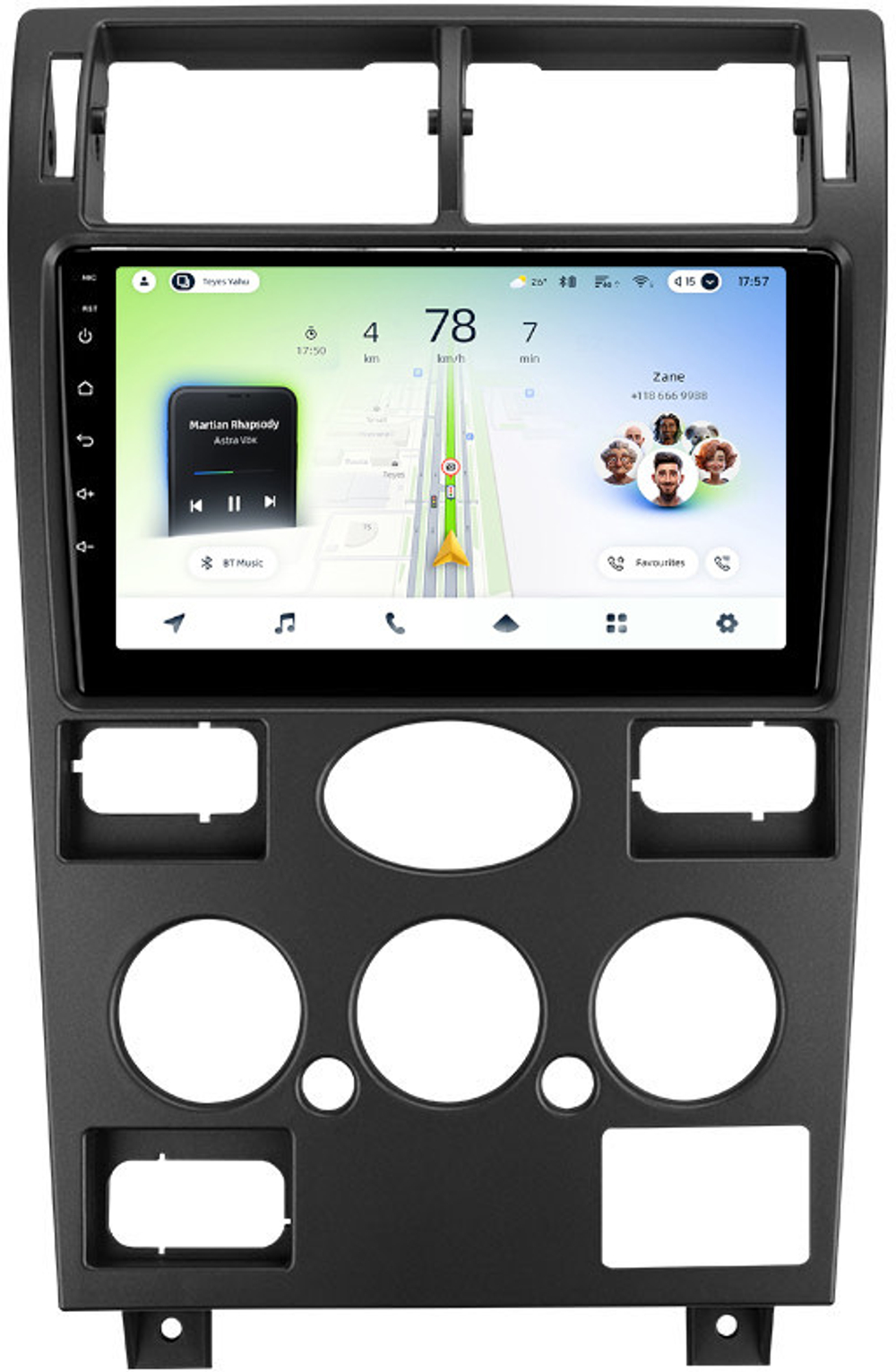 Магнитола для Ford Mondeo 3 2000-2006 (кондиционер) - Teyes CC4L монитор 9" IPS на Android 14, Snapdragon 662, CarPlay, 4G SIM-слот