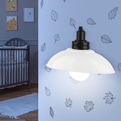 Ночник - светильник светодиодный ЭРА NLED-487-1W-SW-W настенный на батарейках с выключателем белый | Ночники