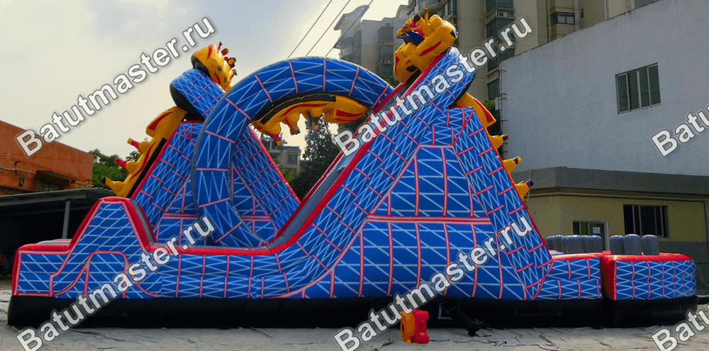 Надувной батут-горка "Американские горки"