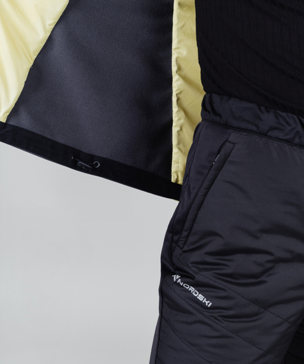 Куртка NORDSKI HYBRID HOOD Black/Yellow, женская, NSW853191