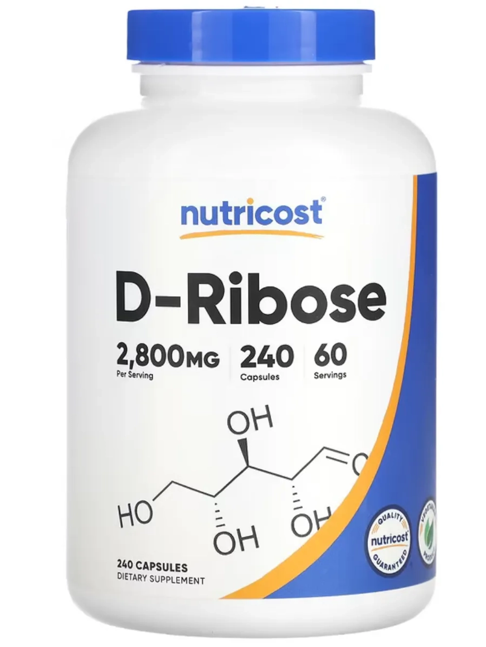D-рибоза D-Ribose 2800мг 240 капсул
