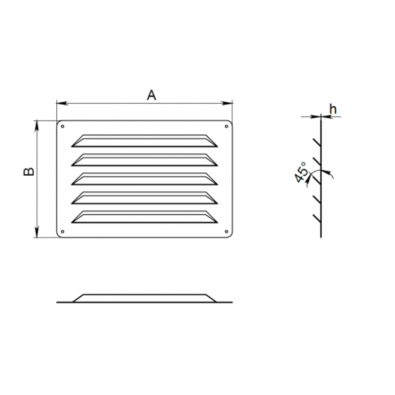 Вентиляционная решетка РКДМ-плоская для продухов в подвале