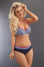 Купальник Alison с контрастной отделкой края (Размер: 40) (Цвет: синий с белым)