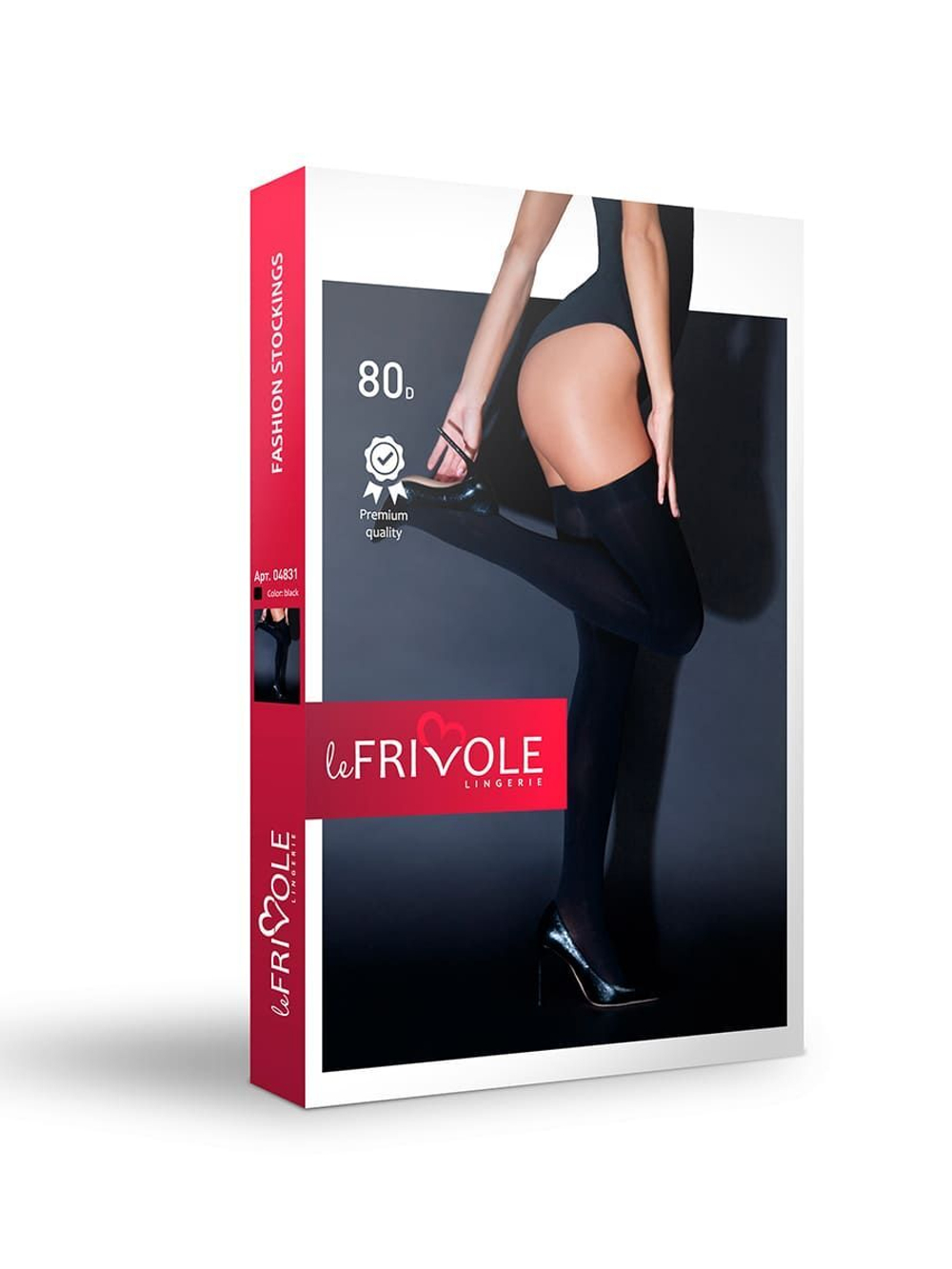 Чулки Le Frivole плотные 80 ден черные S/M