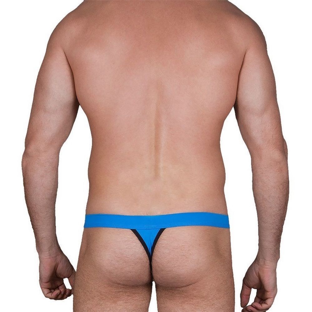 Мужские трусы тонги голубые Sesmik Cover