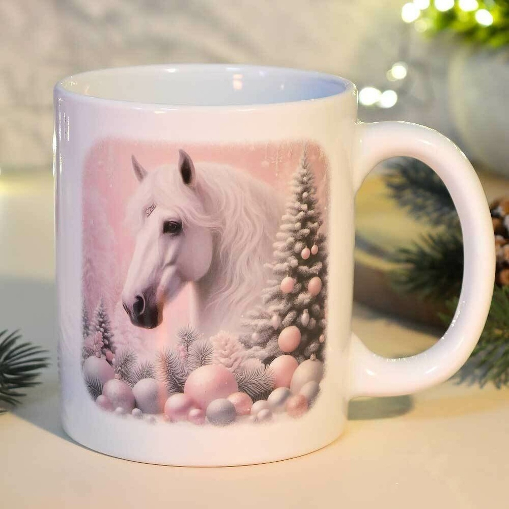 Кружка 350мл Новогодняя лошадь, MFK20589