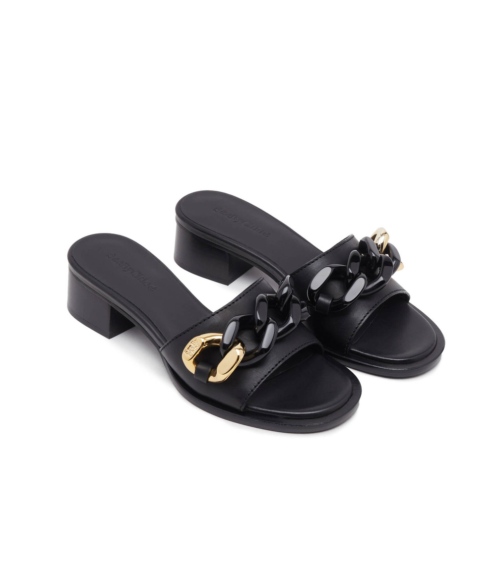 Шлепанцы кожаные monyca See By Chlo\u00e9 - черный(SB42012A 19098)