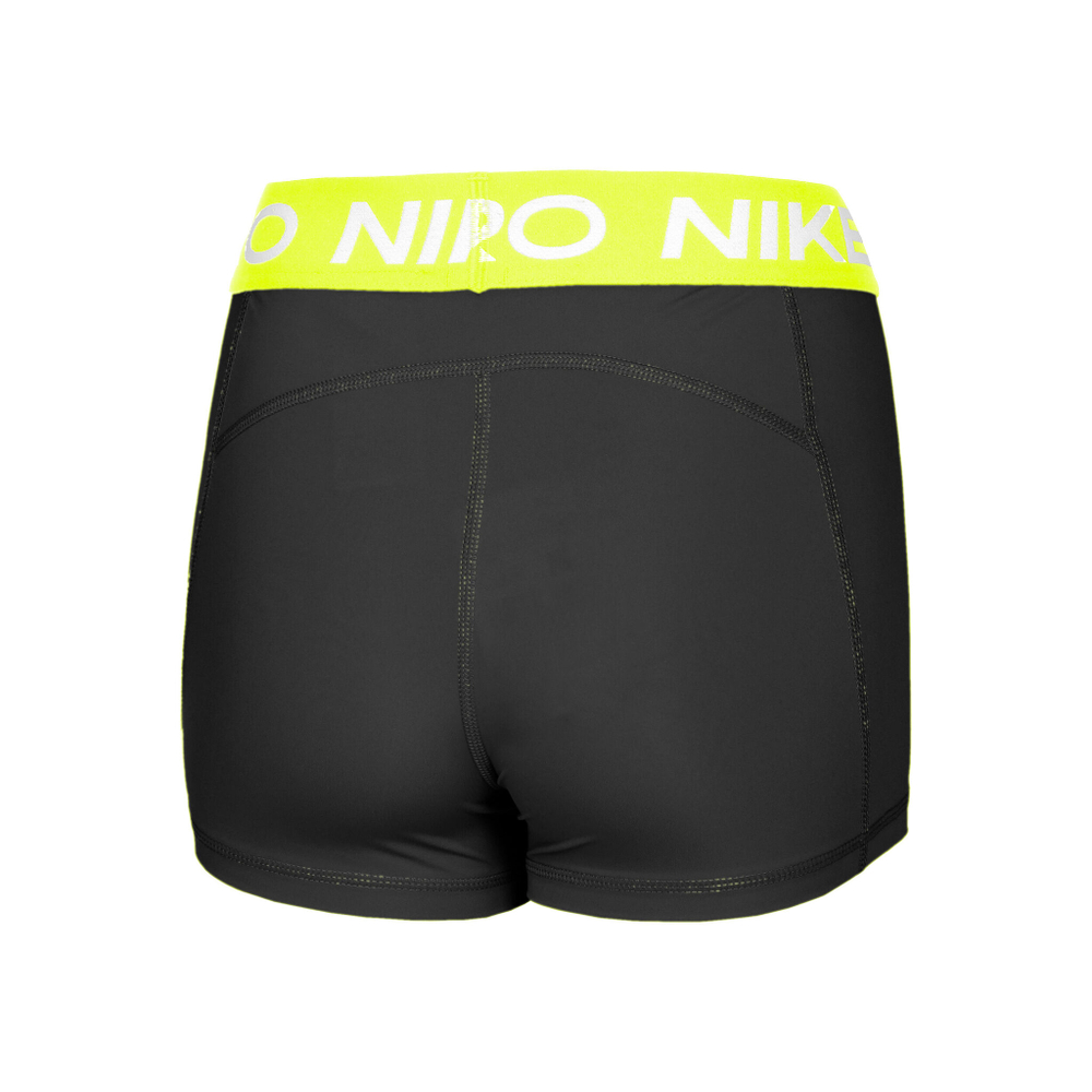 Женские теннисные шорты Nike Performance 365 3in Ball Shorts Women - Black, Neon Yellow