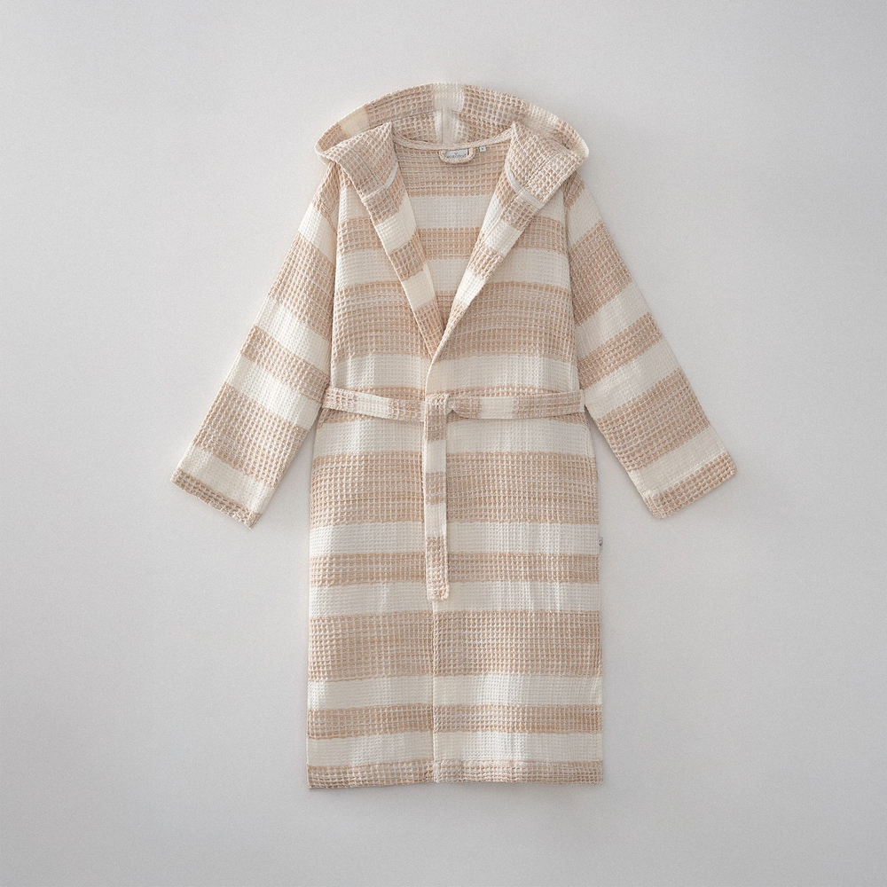 Вафельный халат Ikra | бежевый