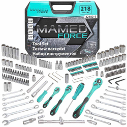 Набор инструментов 218пр. 1/4'',3/8'',1/2''(6гр.)(4-32мм) MAMEDFORCE MF-42182-5