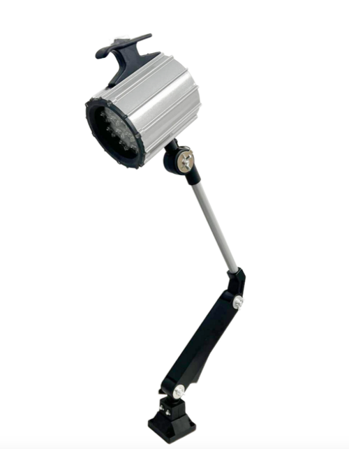 Станочный светодиодный светильник СКС на гибкой ножке с винтовым основанием 24В — LED лампа местного освещения для станков с выключателем 9Вт, 900Лм, 5500К 24w, IP65