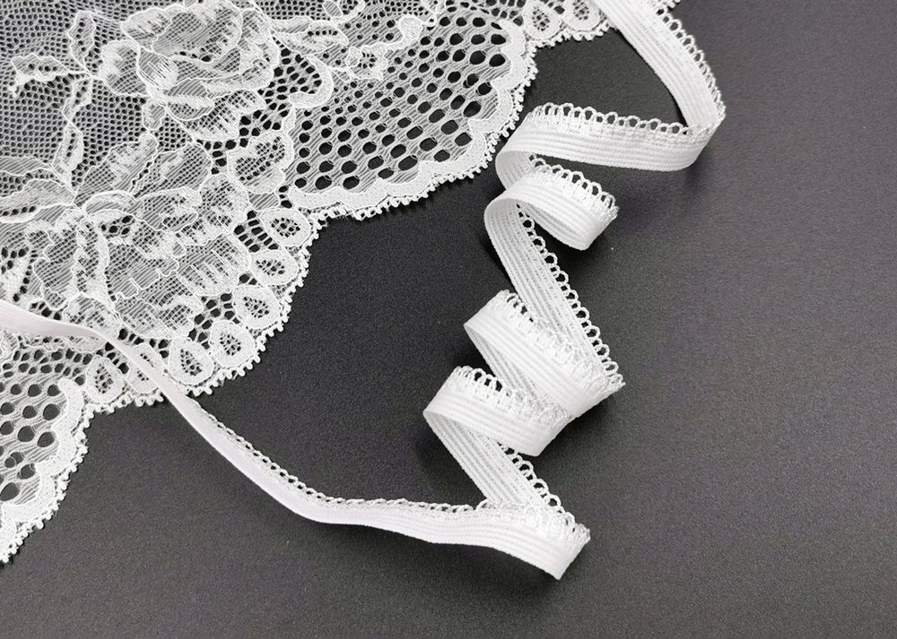 Ажурная резинка, 11 мм, белая, (Арт: K264/11-001), м