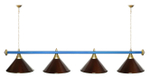 Лампа STARTBILLIARDS 4 пл. (плафоны зеленые,штанга зеленая,фурнитура золото)