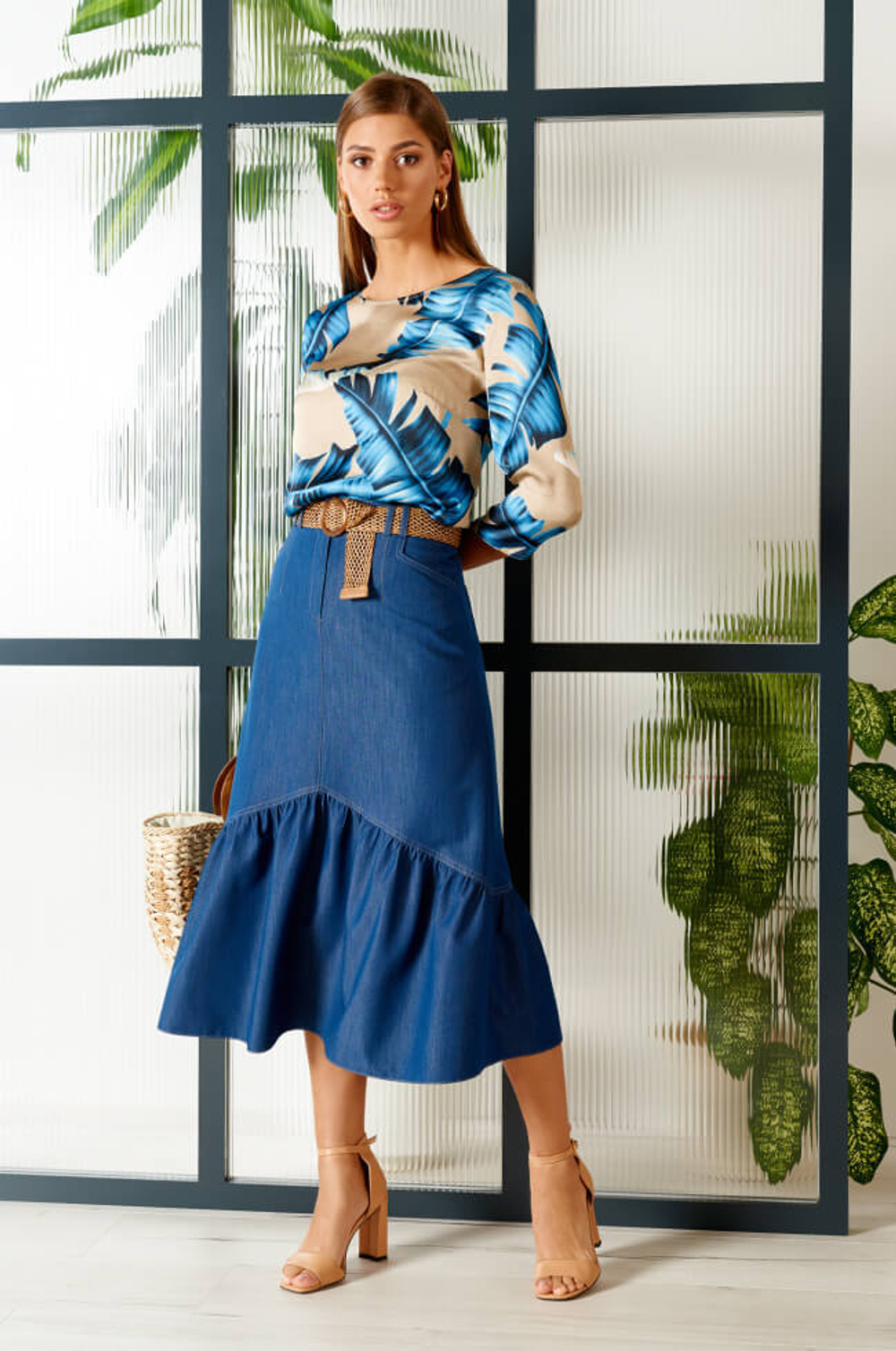 4782 Юбка женская (морская волна)