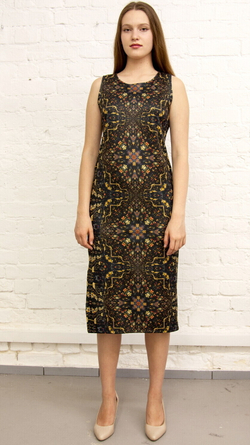 Комплект (платье и жакет) "Кормление птиц"