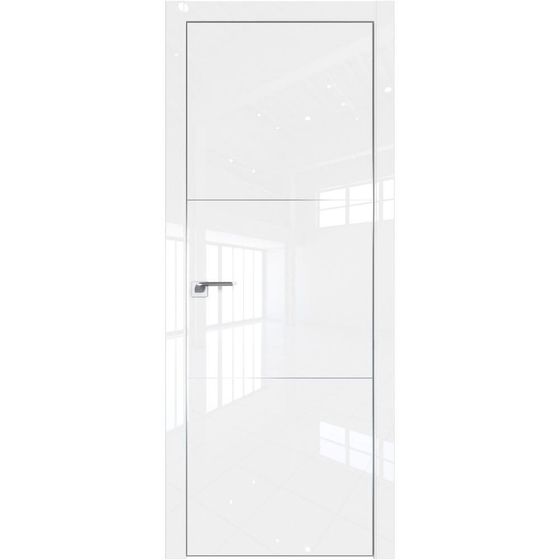 Profil Doors 13LE белый люкс с алюминиевым молдингом профиль серебро