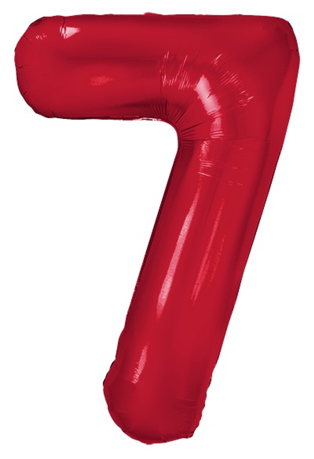 Шар (40''/102 см) Цифра, 7 Slim, Красный, Металлик