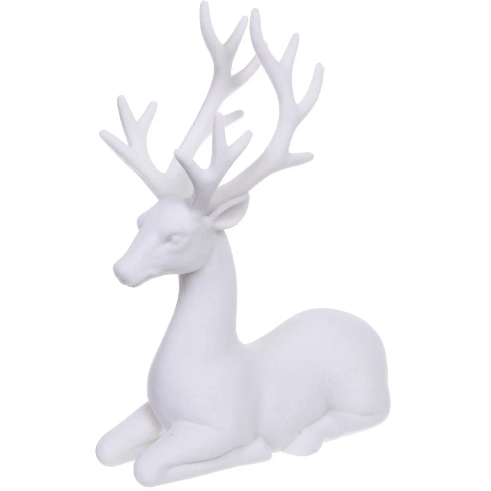 Фигурка новогодняя «Северный олень» 19.5*8*25 см, Белый