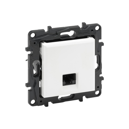 Информационная розетка одинарная Niloe Step RJ45 Кат.6 UTP Белый