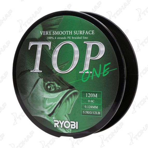 Шнур TOP PE4X-120M 0.6/d-0.128mm Dark green Ryobi