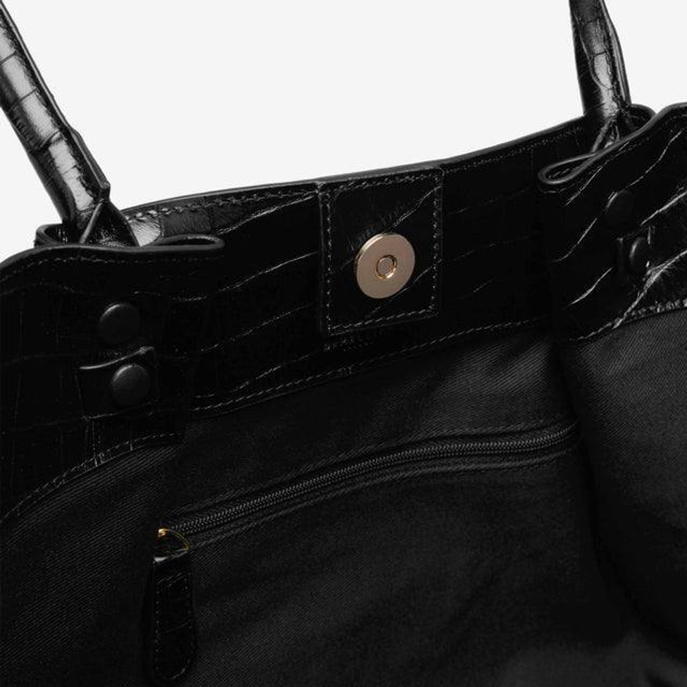 Сумка DeMellier The New York Black Croc-Effect