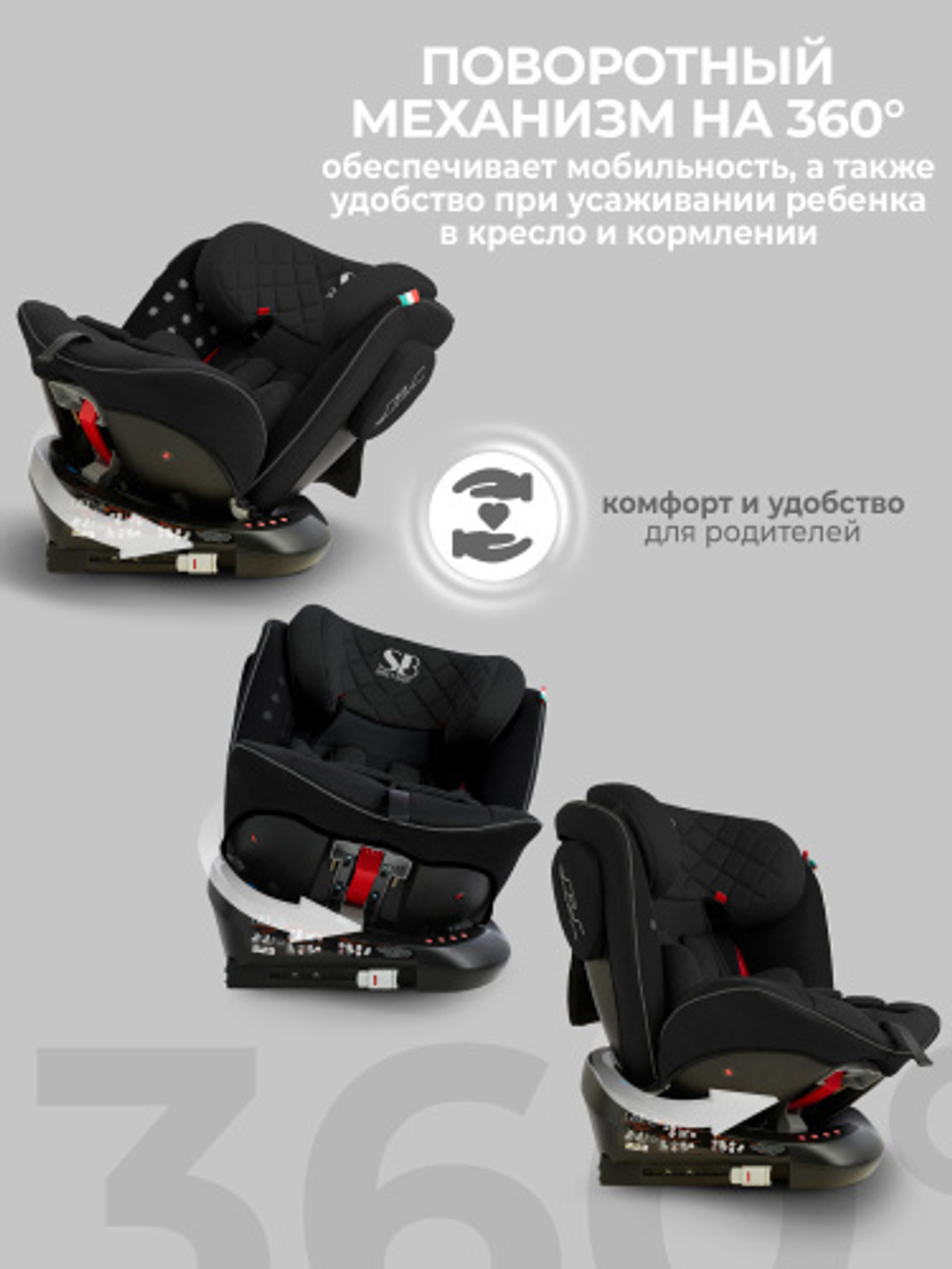 Автокресло  Sweet Baby Crosstour 360 SPS Isofix группа 0123 (0-36)