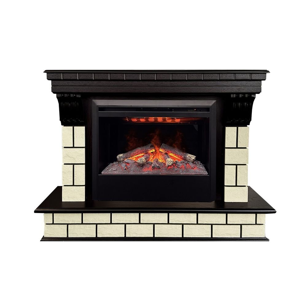 Электрокамин RealFlame Castle 26 AO античный дуб с очагом 3D Helios 26 SBG