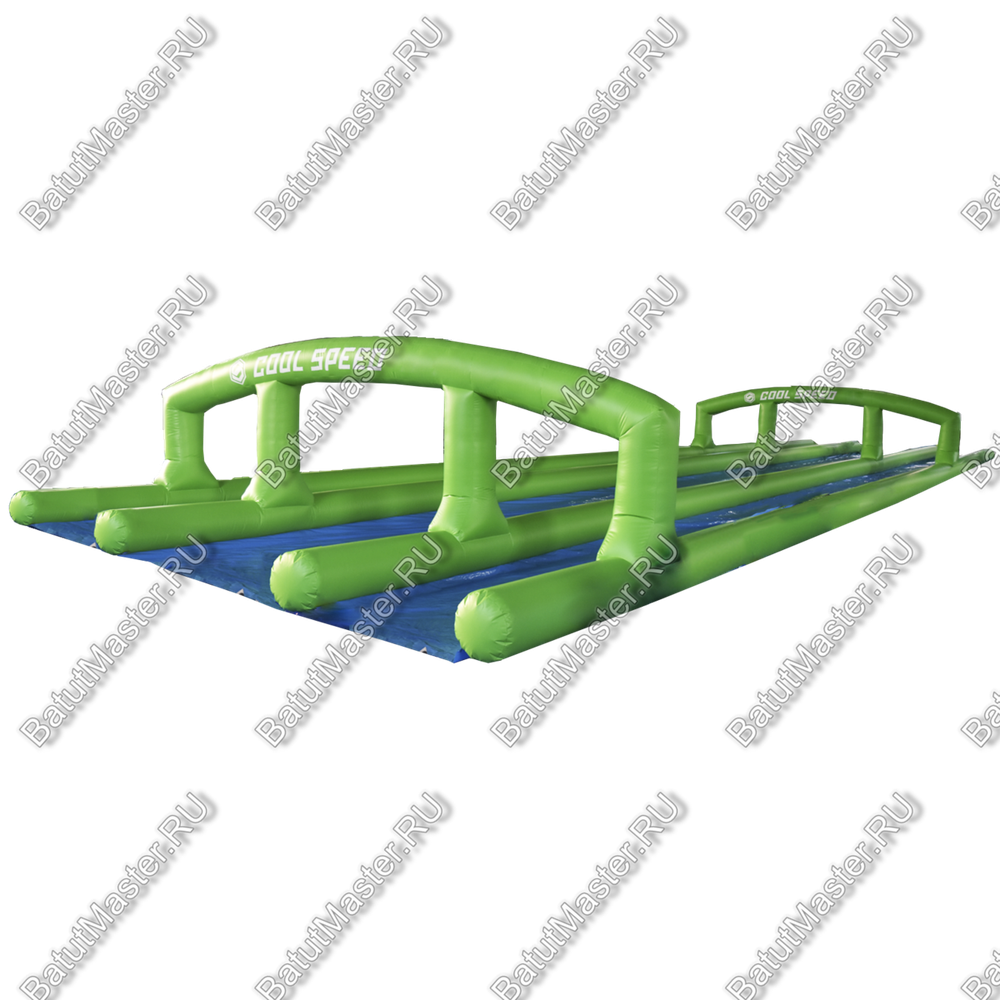 Водная горка без надувного дна, на подкачке ТУРБО «Капля большая», 137*7,28*2,4 метров