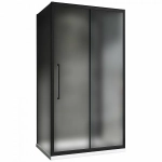 Душевой уголок Abber Schwarzer Diamant AG30110BMH-S80BM-S80BM 110х80 стекло матовое/профиль черный