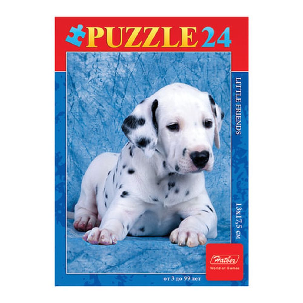 Пазл MINI, 24 элемента, А5, "Пушистые малыши (4 дизайна)", 130х175 мм, 24ПЗ5, U135488