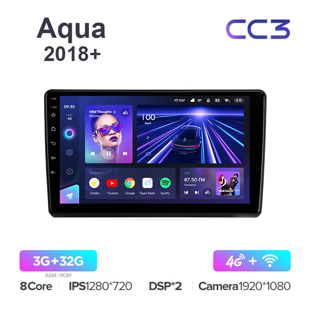 Teyes CC3 9"для Toyota Aqua 2018+