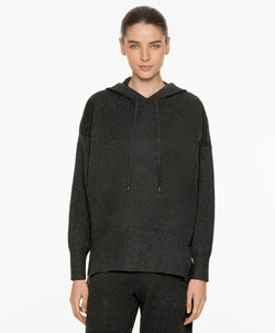 Oysho Трикотажная толстовка с капюшоном, антрацитовый