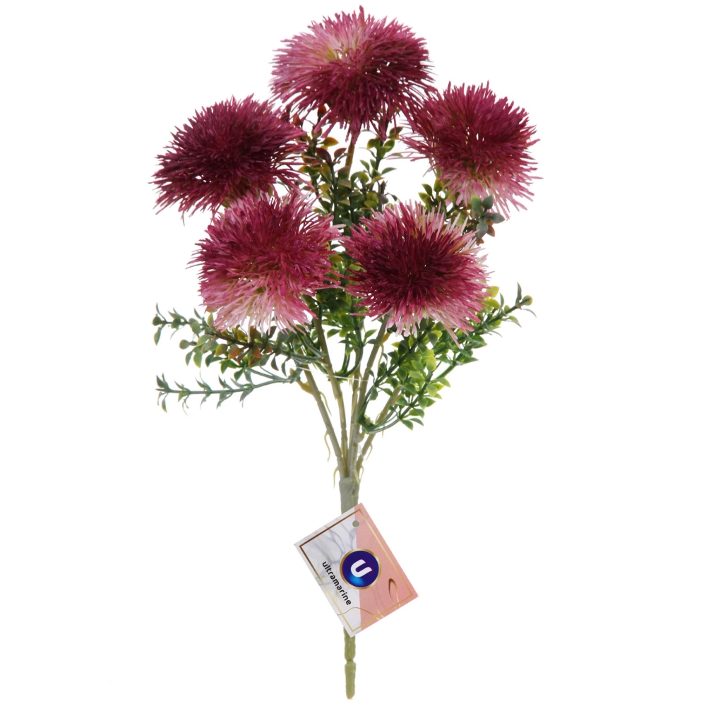 Искусственные цветы «Волшебство лета» 32см Одуванчики 5 цветков лиловые