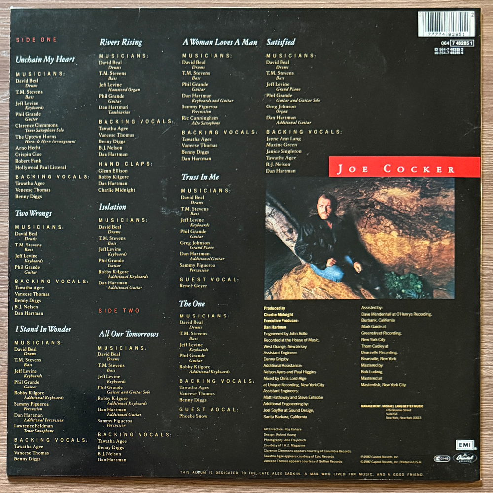 Joe Cocker ‎– Unchain My Heart (Европа 1987г.)